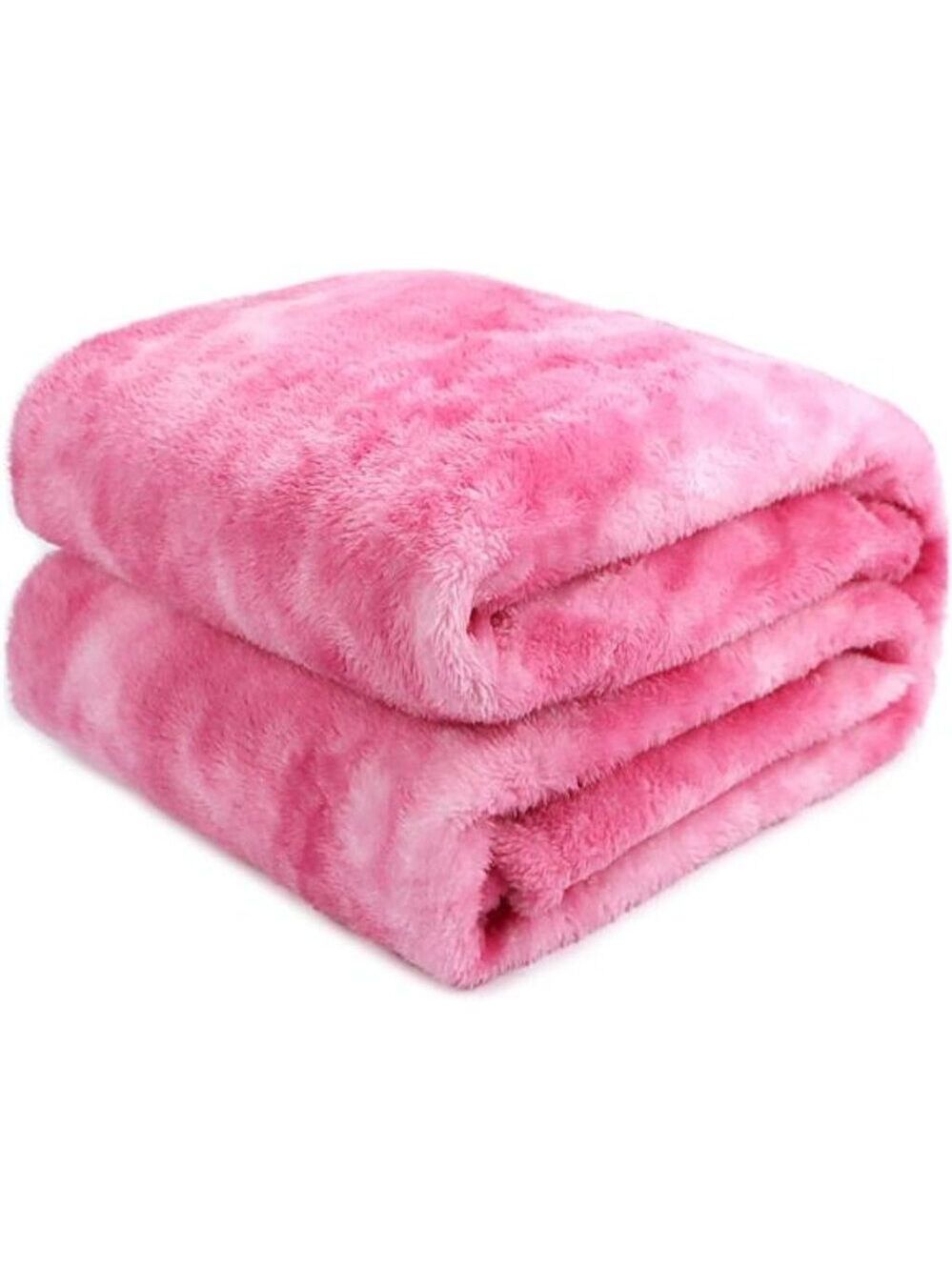 Pink Fleece Blanket Soft Cozy Throw Blanket Tie Dye Plush Warm Blanket for Bed